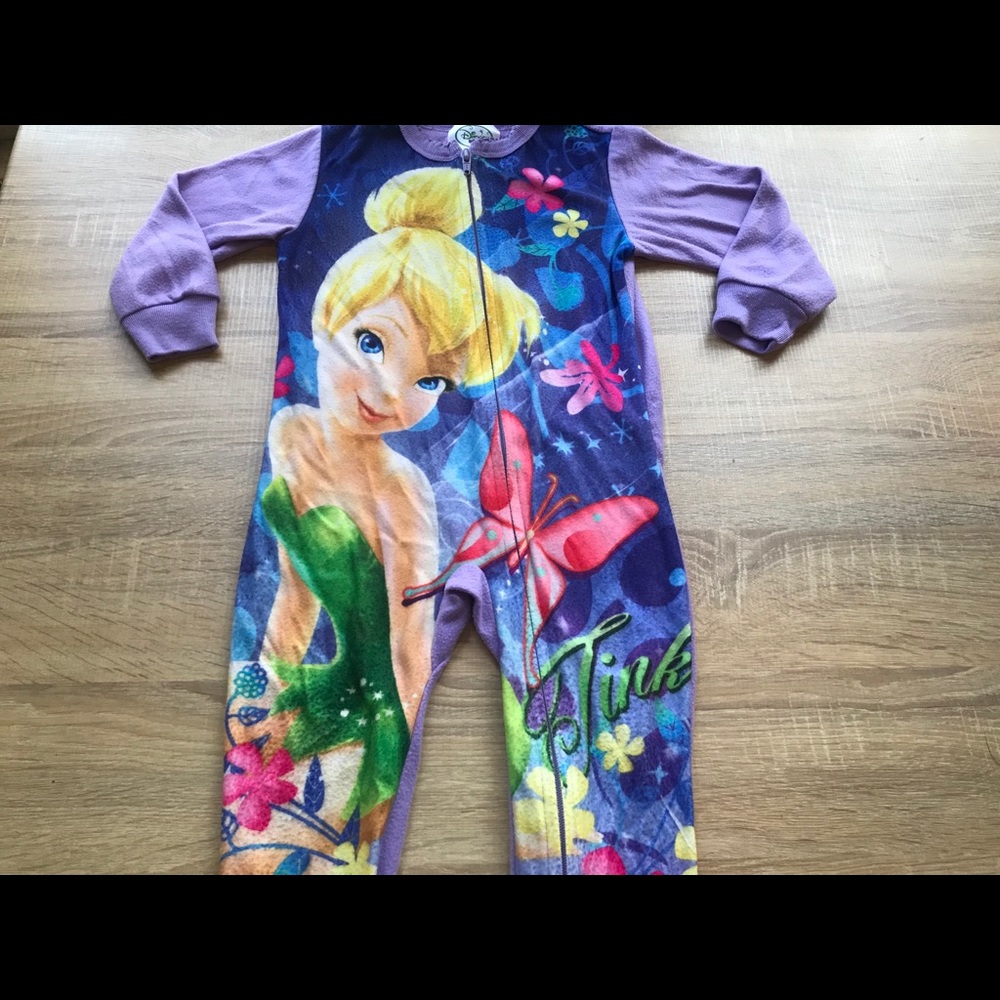 Fleece tinker bell footie pajamas